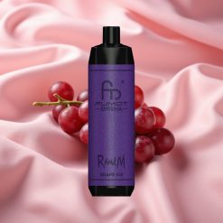 RandM Fumot Shisha 10000 Züge LED Typ-C 18ml 0,6Ω Mesh Grape Ice