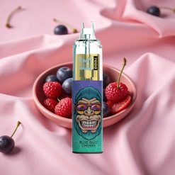 RandM Fumot Tornado 7000 14ML 850MAH Mesh Coil Typ-C RGB Luftregelung Blaue Himbeere-Kirsche