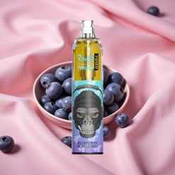 RandM Fumot Tornado 7000 Puffs 14ml 850mAh Mesh Coil Typ-C RGB Luftregelung Heidelbeer-Kaugummi