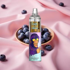 RandM Fumot Tornado 7000 Puffs Wegwerf-Vape mit Heidelbeer-Eis, 14 ML E-Liquid, 850 MAH, Mesh Coil, Typ-C, RGB, Luftregelung, 0-5% Nikotin