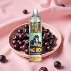 RandM Fumot Tornado 7000 Wegwerf-Vape Schwarzbeer-Minze mit 14 ML E-Liquid, Mesh Coil, Typ-C, RGB, Luftregelung