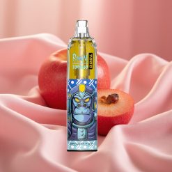 RandM Fumot Tornado 7000 Züge 14ML E-Liquid 850MAH Mesh Coil Typ-C RGB Luftregelung Roter Apfel Eis