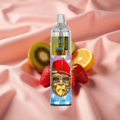 RandM Fumot Tornado 7000 Zug Einweg-Vape Erdbeer-Kiwi 14ML Mesh Coil Typ-C RGB Luftregelbar