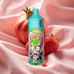 RandM Tornado 9000 Puffs 850 mAh 18 mL Mesh Coil RGB Display Erdbeer Granatapfel