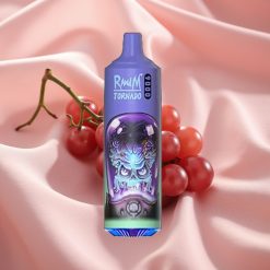 RandM Tornado 9000 Puffs Wiederaufladbar 850 mAh 18 mL Mesh Coil RGB Display Aloe Grape 54 Aromen