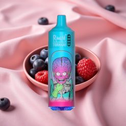 RandM Tornado 9000 Puffs Wiederaufladbar 850 mAh 18 mL Mesh Coil RGB Display Blaubeere Himbeere