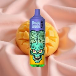 RandM Tornado 9000 Puffs Wiederaufladbar 850 mAh 18 mL Mesh Coil RGB Display Erdbeer Mango