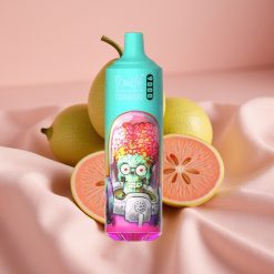 RandM Tornado 9000 Puffs Wiederaufladbar 850 mAh 18 mL Mesh Coil RGB Display Guava Eis