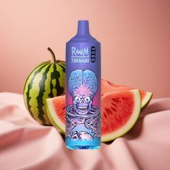 RandM Tornado 9000 Puffs Wiederaufladbar mit RGB Display & Wassermelone Brazz Eis