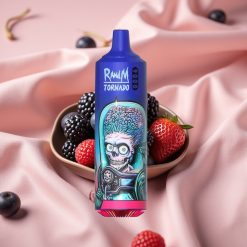 RandM Tornado 9000 Puffs wiederverwendbar 18 mL Mesh Coil RGB Display Schwarz-Eis