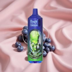 RandM Tornado 9000 Puffs wiederverwendbar mit 850 mAh Akku, 18 mL E-Liquid, Mesh Coil, RGB Display – Herr Blau