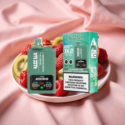 Razz Bar 40000 Puffs Disposable Vape Erdbeer-Kiwi & Blaubeer-Sauer-Himbeer mit Power Display, 1.0Ω×2 Mesh Coil, 650mAh, Typ-C, 2%/5% Nikotin