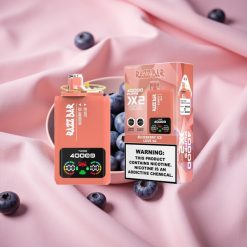 Razz Bar 40000 Puffs Disposable Vape POWER DISPLAY Typ-C 650mAh 1.0Ω×2 MESH HEISBEERE EIS & LIEBE 66 2%/5% Nikotin