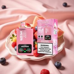 Razz Bar 40000 Puffs Disposable Vape Power Display Typ-C Mischbeeren & Wassermelone-Eis