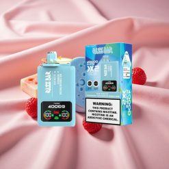 Razz Bar 40000 Puffs Disposable Vape Power Screen Display 1.0Ω×2 Mesh Coil 650mAh Type-C 2%/5% Nikotin BLAUER HIMBEER-EIS-ERDBEERE WASSERMELONE BUBBLEGUM