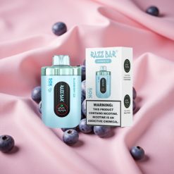 Razz Bar 50K Puffs Wegwerf-Vape Blaubeer-Eis mit 650 mAh Akku & Typ-C-Ladung
