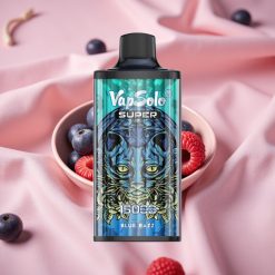 Vapsolo Super 15000 Puffs Wegwerf-Vape Blaue Himbeere 40ml 850mAh Typ-C